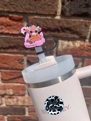 Cow on a Float - Straw Topper - 10mm