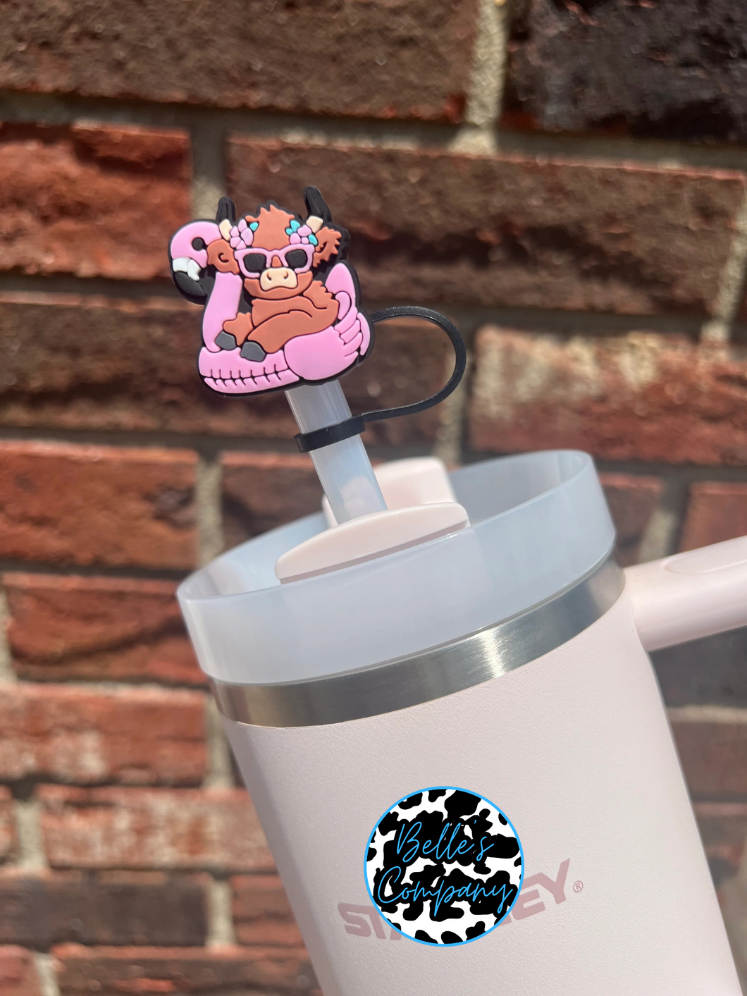 Cow on a Float - Straw Topper - 10mm
