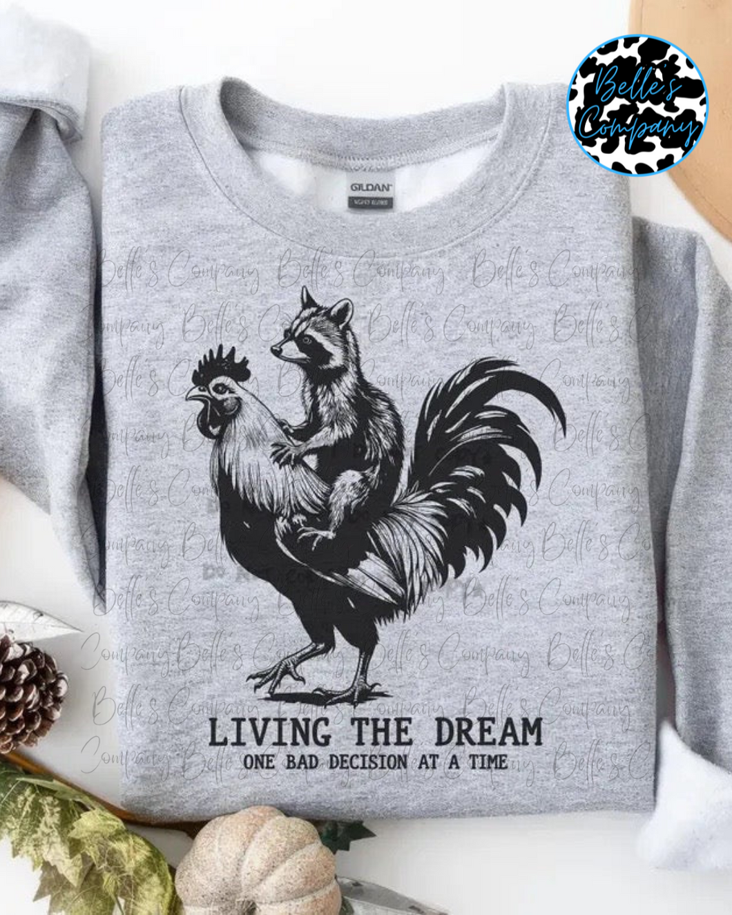 Living The Dream - Raccoon and Chicken