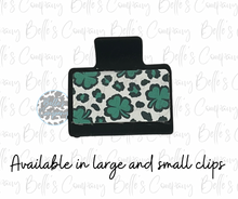 Load image into Gallery viewer, Clover Leopard Print Hair Clips