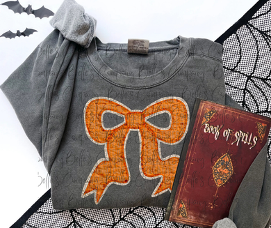 Faux Embroidery Ghost Bow