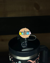 Load image into Gallery viewer, Leopard Mama Straw Topper (Teal A) - 10mm