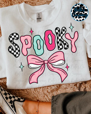 Multicolor Spooky w/ Pink Bow