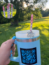 Load image into Gallery viewer, USA cherries 40oz straw COLOR CHANGING