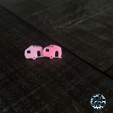 Pink Camper Stud Earrings