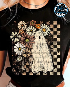 Floral Checkered Ghost - Oversized Print