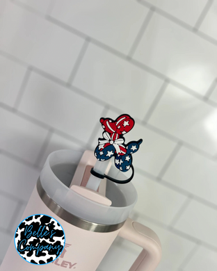 Patriotic Balloon Dog - Straw Topper - 10mm