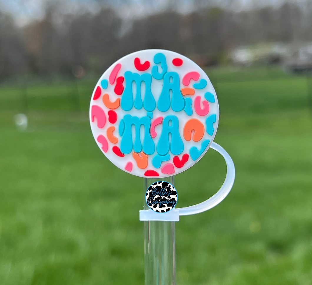 Leopard Mama Circle - Straw Topper - 10mm
