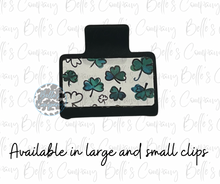 Load image into Gallery viewer, Water Color Clover Print Hair Clips