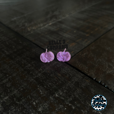 Purple Mix Pumpkin Stud Earrings