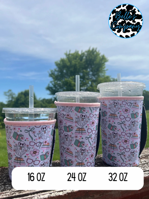 Bookish Ghost Iced Drink Sleeve Koozie