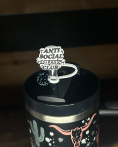 Anti Social Mom's Club Straw Topper - 10mm