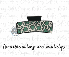 Load image into Gallery viewer, Clover Leopard Print Hair Clips