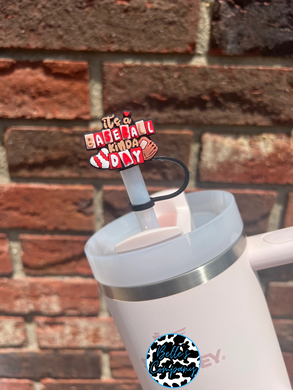 Its a Baseball Kinda Day - Straw Topper - 10mm