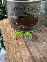 Load image into Gallery viewer, Clear Tree Rainbow Stud Earrings