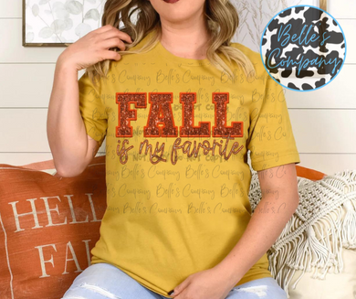 Fall Is My Favorite - Faux Sequins/Embroidery
