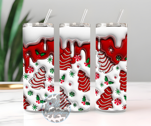 Red Snack Cake Faux 3D Puff Tumbler