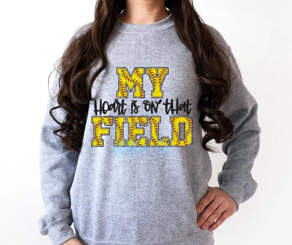 My Heart Is On That Field - Softball Short Sleeve